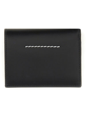 MM6 MAISON MARGIELA Mini Logo Wallet in Luxurious Leather