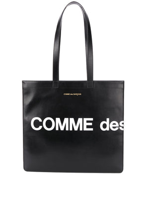 COMME DES GARÇONS PLAY Logo Print Leather Tote Handbag