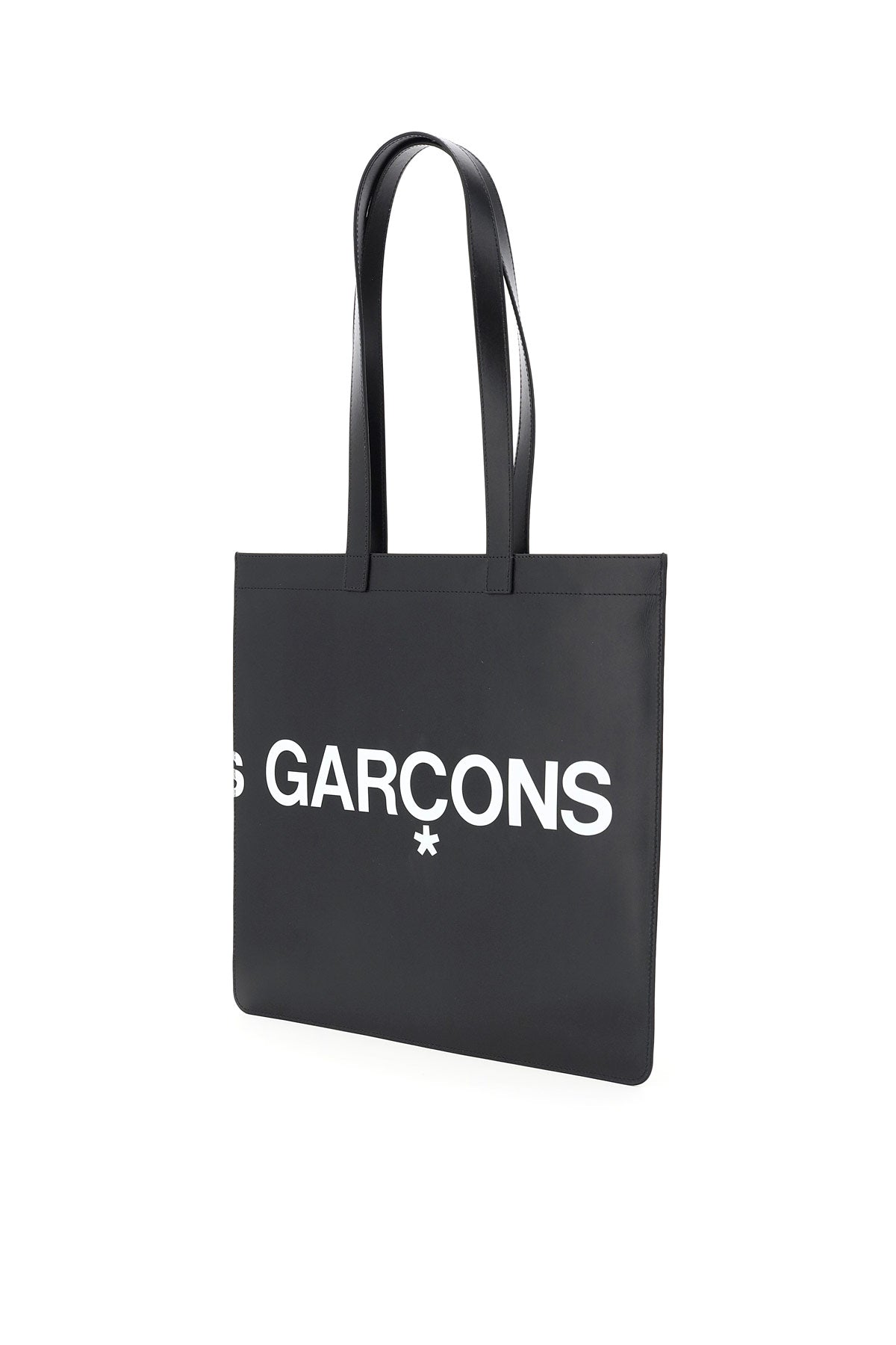 COMME DES GARÇONS PLAY Logo Print Leather Tote Handbag