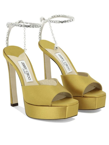 JIMMY CHOO Sunflower Crystal Sandals for Women