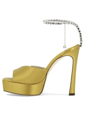 JIMMY CHOO Sunflower Crystal Sandals for Women