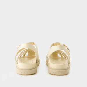 MARNI Sleek White Strappy Sandals for Women - SS24 Collection