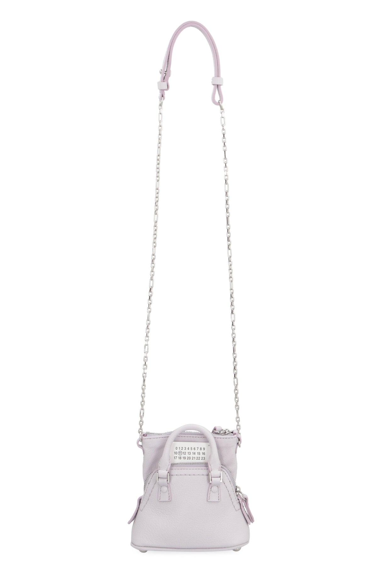 MAISON MARGIELA Luxurious Lilac Leather Crossbody Handbag for the Fashion-Forward Man