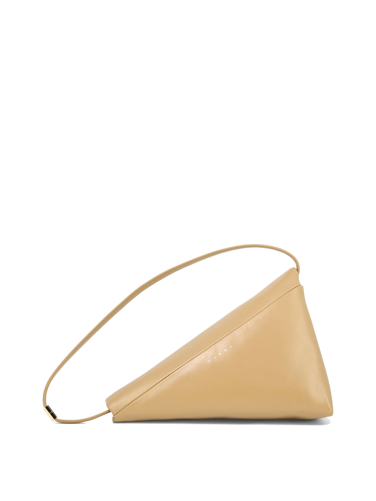 MARNI Beige Leather Shoulder Bag: SS24 Collection