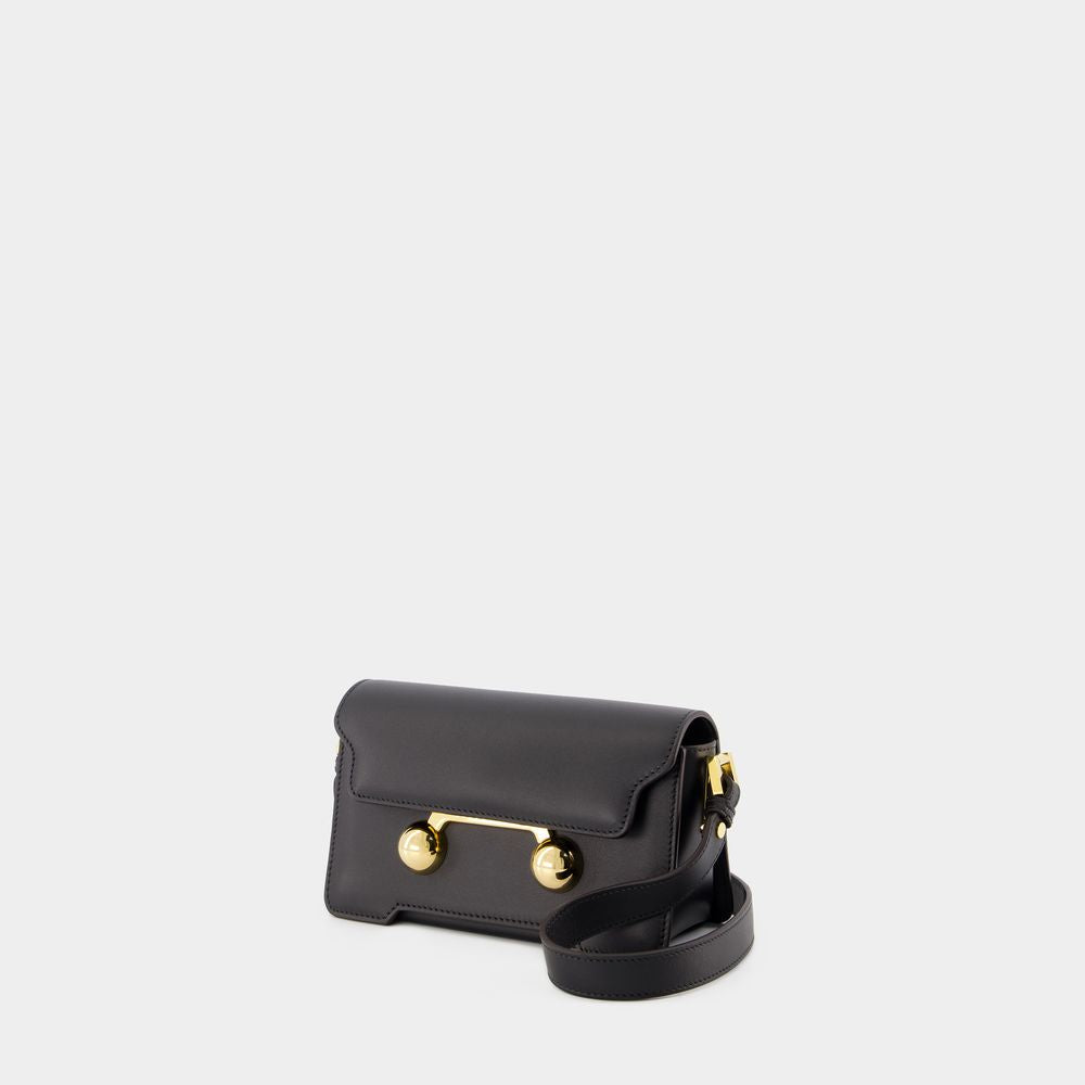 MARNI Chic Mini Shoulder Handbag with Golden Accents