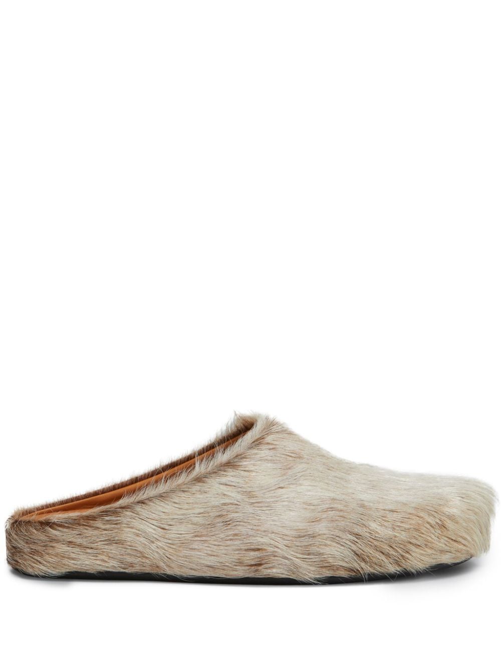 MARNI Furry Slip-On Leather Slippers for Men