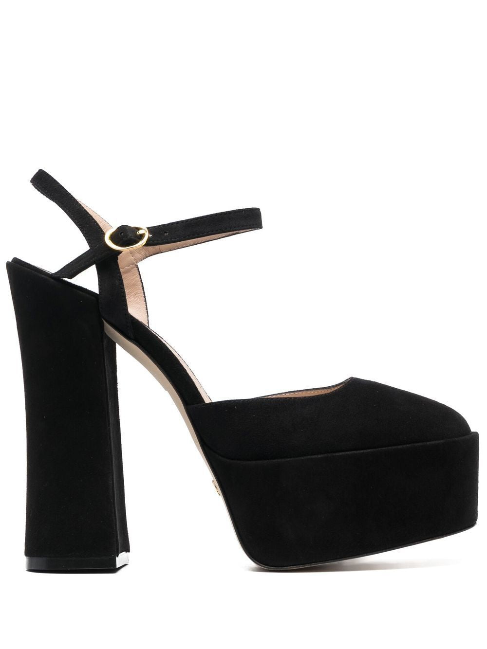 STUART WEITZMAN Elegant Black Suede Pumps for Women with Platform Heels - Fall/Winter 2024 Collection