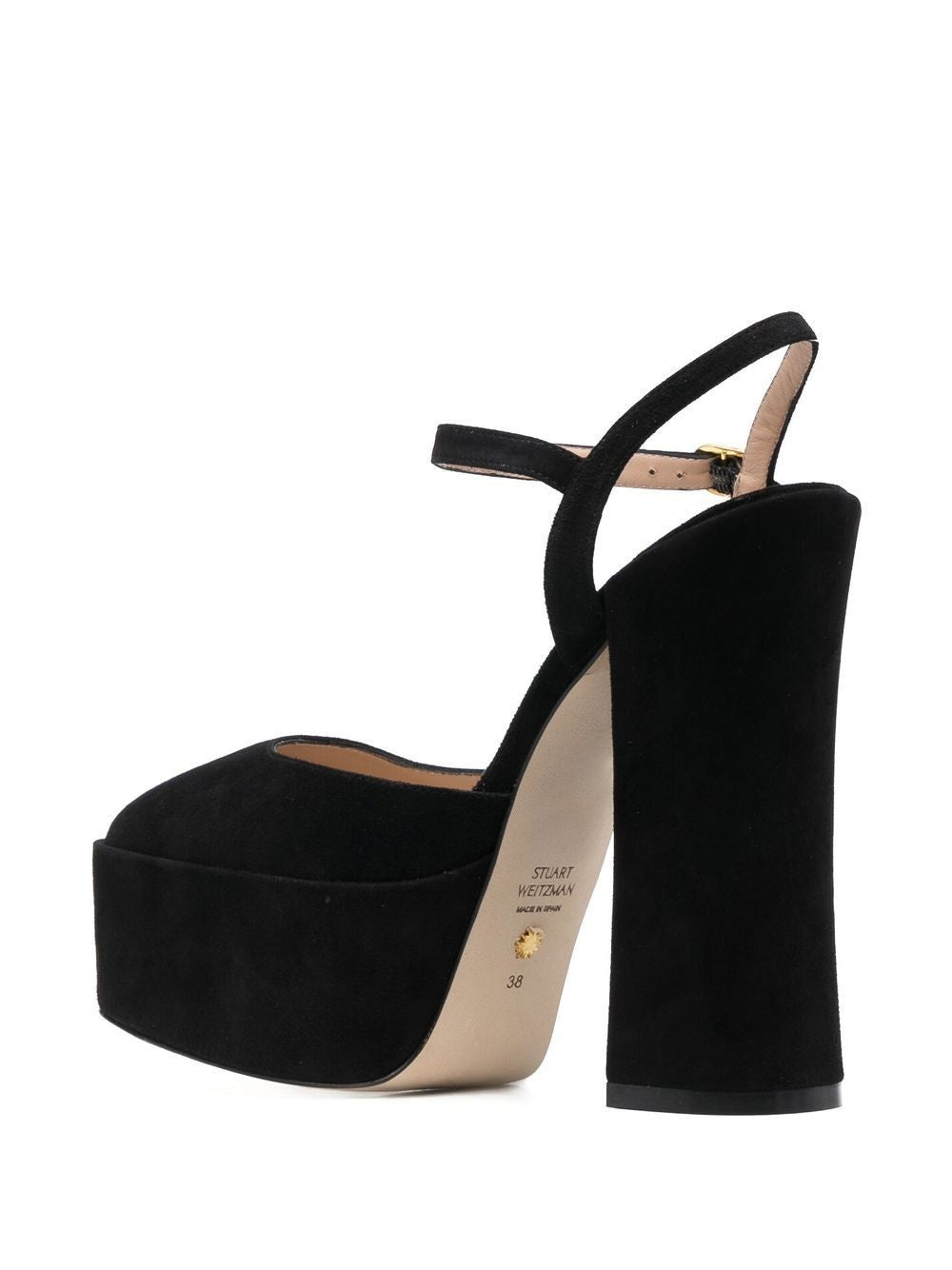 STUART WEITZMAN Elegant Black Suede Pumps for Women with Platform Heels - Fall/Winter 2024 Collection