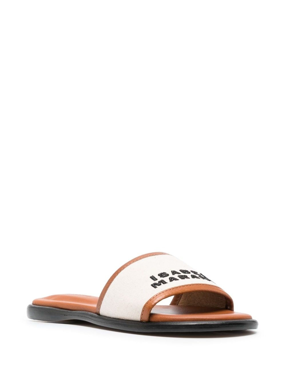 ISABEL MARANT Luxurious Leather Slide Sandals in Rich Cognac for Women