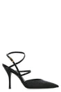 STUART WEITZMAN Black Leather Pointy Toe Stiletto Pumps - FW23 Collection for Women