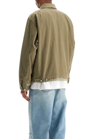 MM6 MAISON MARGIELA Distressed Cotton Canvas Blouson Jacket - Size IT 48