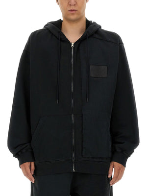 MM6 MAISON MARGIELA Charcoal Cotton Hoodie - Size L