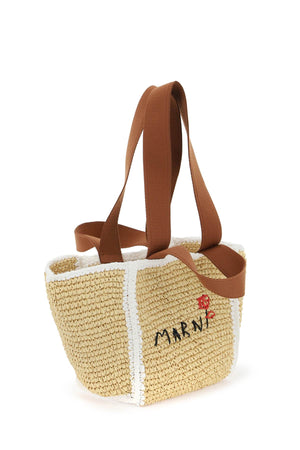 MARNI Black Macramé Sillo Tote Handbag for Women - SS24