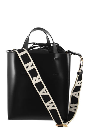 MARNI Mini Black Leather Tote Handbag