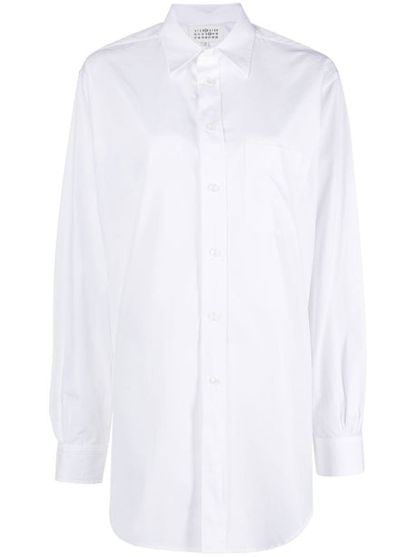 MAISON MARGIELA Classic White Button-Up Shirt for Women