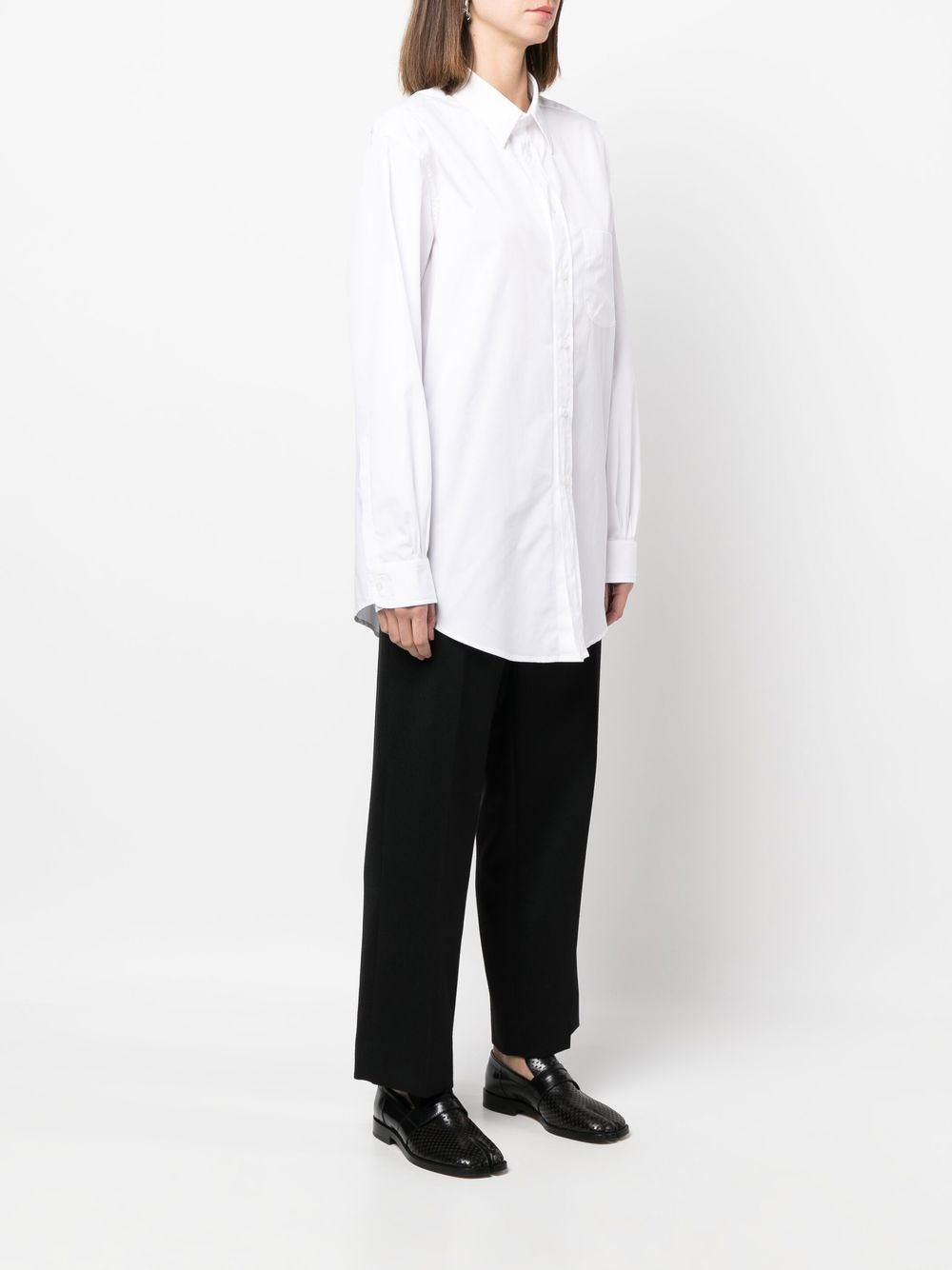 MAISON MARGIELA Classic White Button-Up Shirt for Women