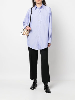 MAISON MARGIELA Light Blue Cotton Shirt - Straight Cut