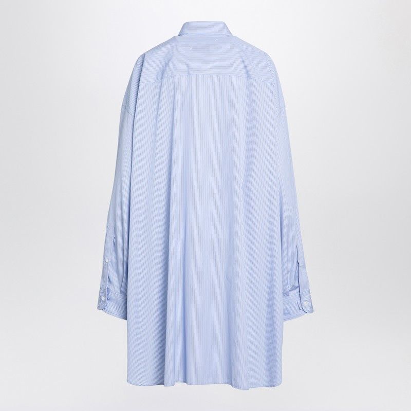 MAISON MARGIELA Light Blue Striped Oversized Shirt