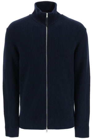 MAISON MARGIELA Men's Brioche-Stitch Knit Zip Cardigan for SS24