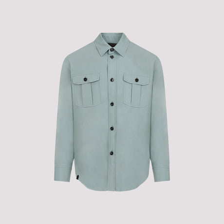 BRIONI Silk Men's Blue Cardigan for SS24 Season