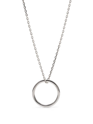 MAISON MARGIELA Statement Silver Circle Motif Pendant Necklace