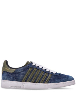 DSQUARED2 Men's FW23 Boxer Sneaker in Denim Militare