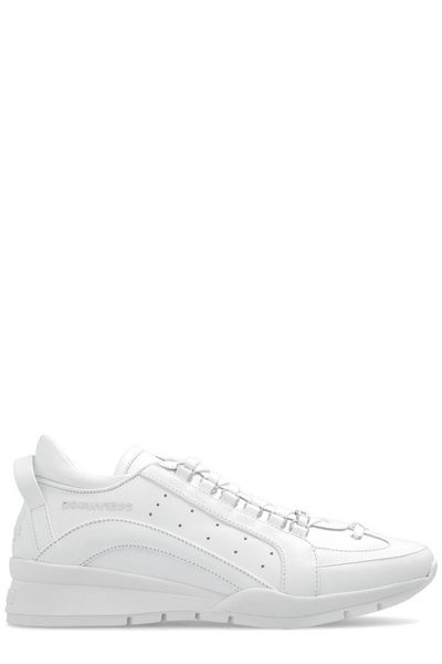 DSQUARED2 Legendary Calf Leather Sneakers for Men in SS24 White