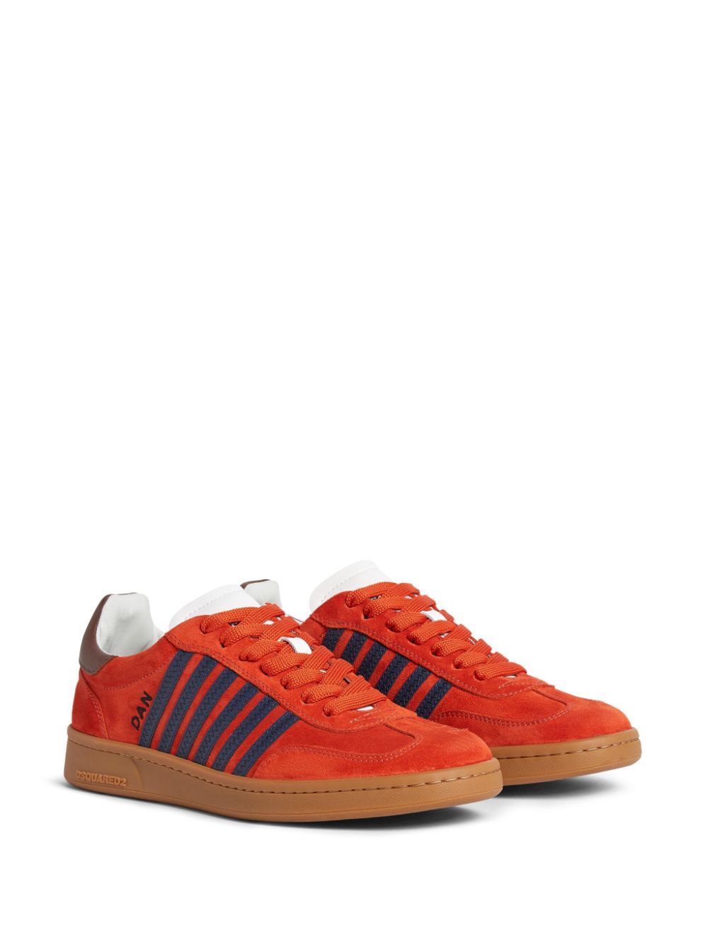 DSQUARED2 Autumn Spectrum Sneakers in Orange, Blue, and Brown