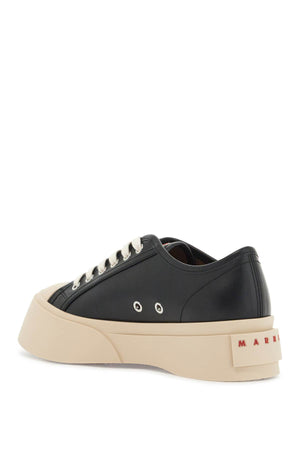 MARNI Oversized Leather Sneakers in Classic Black