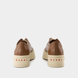 MARNI Chic Laced-Up Brown Sandal Sneakers