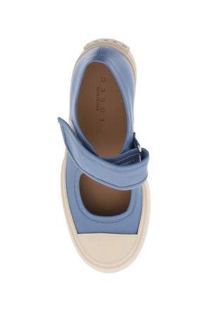 MARNI Light Blue Chunky Platform Mary Jane Sneakers for Women