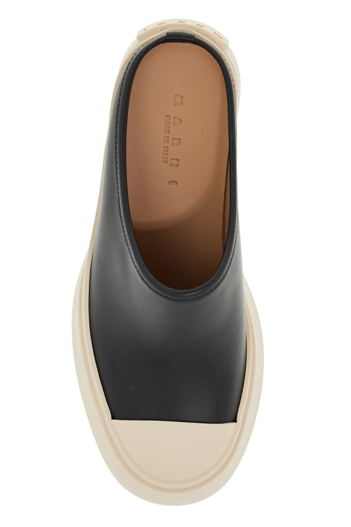 MARNI Chic Leather Flatform Clogs