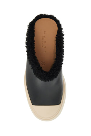 MARNI Chic Leather and Shearling Clogs for Women