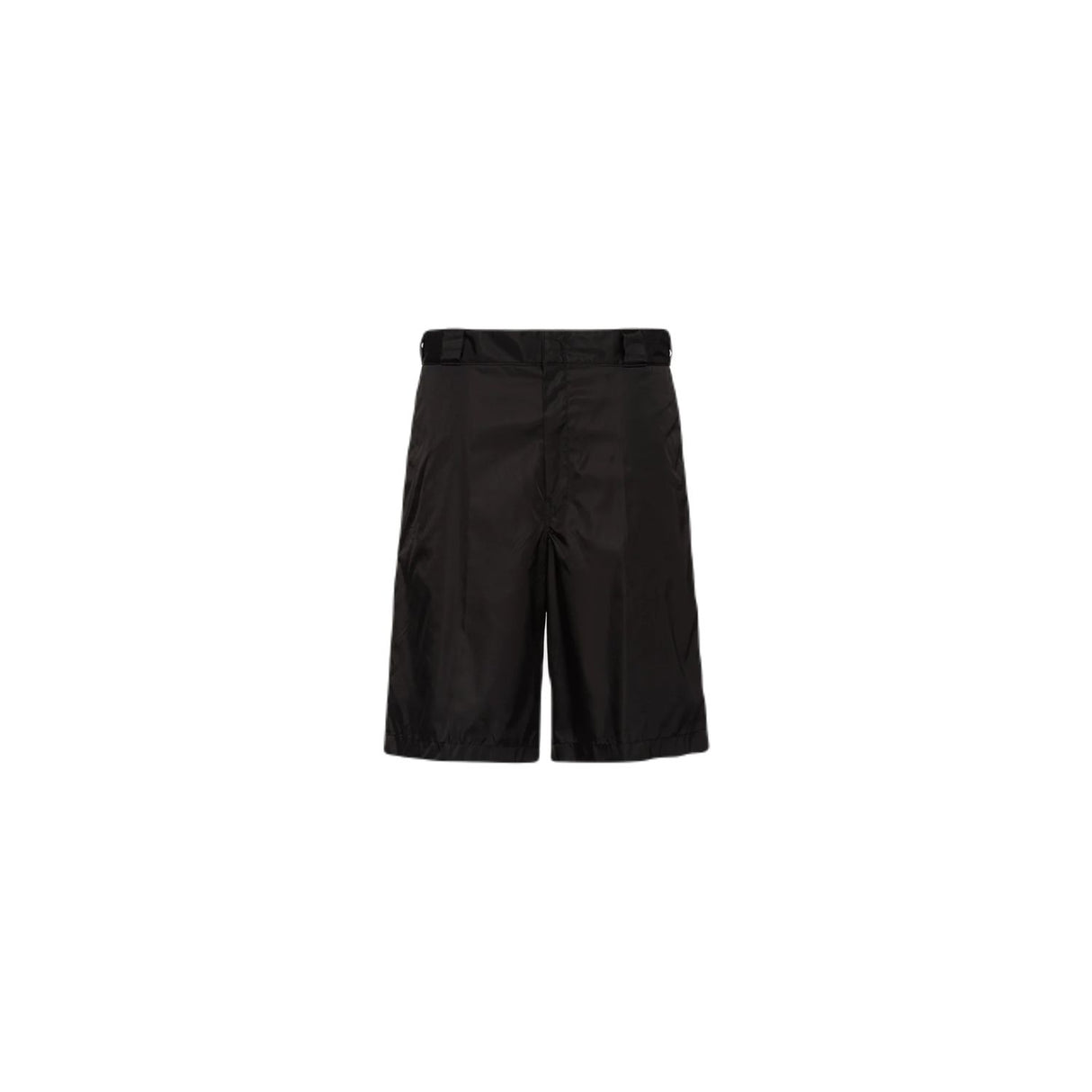 PRADA Men's Black Mini Bermuda Shorts with Logo