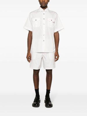 PRADA Men's Poplin Trousers in Petalo for SS24