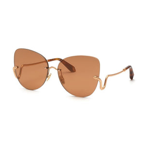 ROBERTO CAVALLI Glamorous Goldtone Aviator Sunglasses