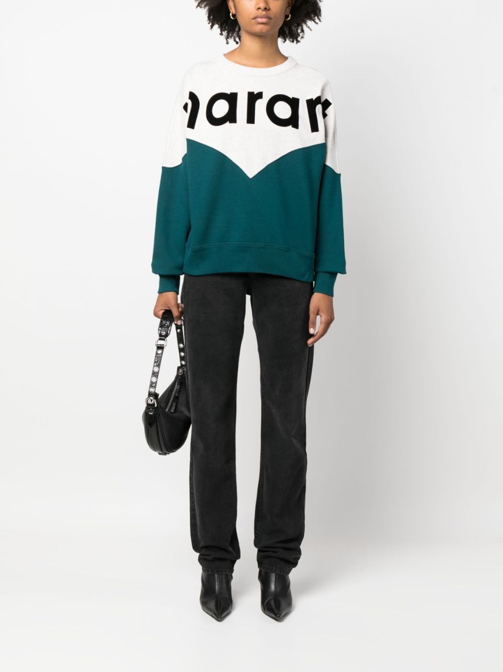 ISABEL MARANT ETOILE Teal Knit Sweatshirt for Women - FW23 Collection