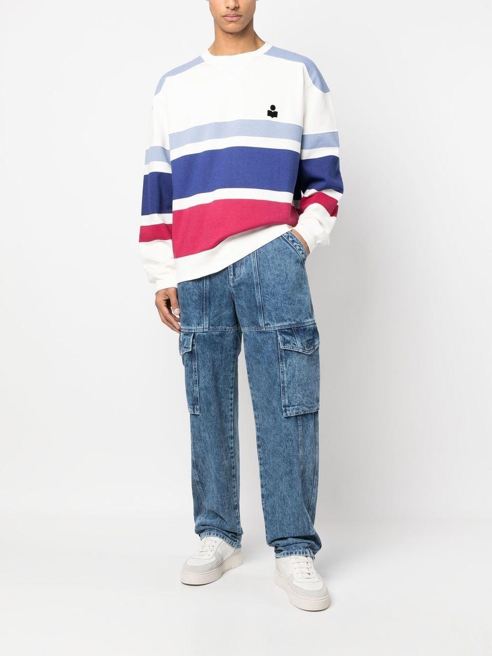 ISABEL MARANT Men's Blue Crewneck Sweatshirt for SS23 Season