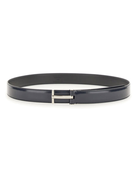 TOM FORD Leather Belt with Logo Buckle