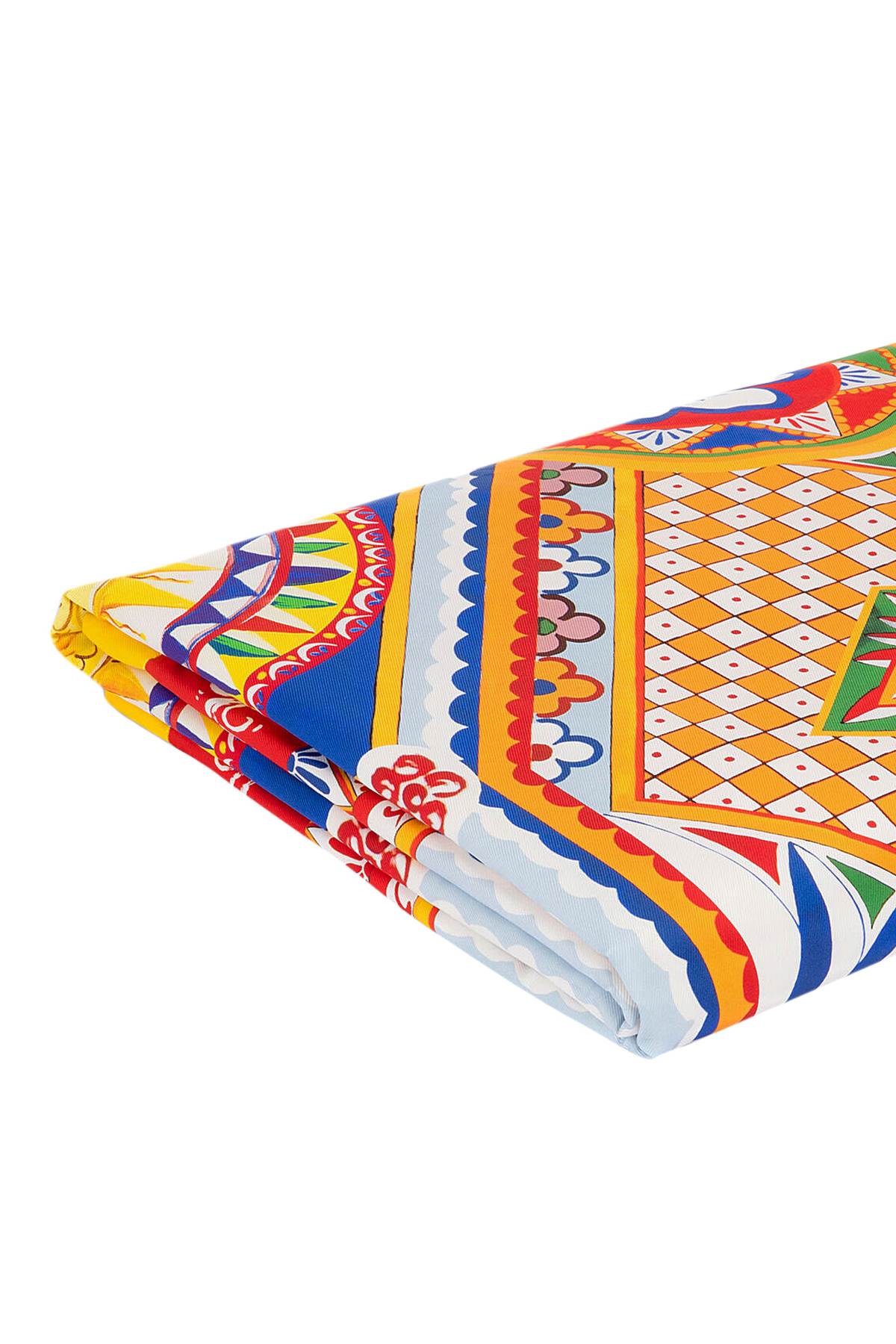 DOLCE & GABBANA Luxurious Silk Quilted Blanket with Mediterranean Print