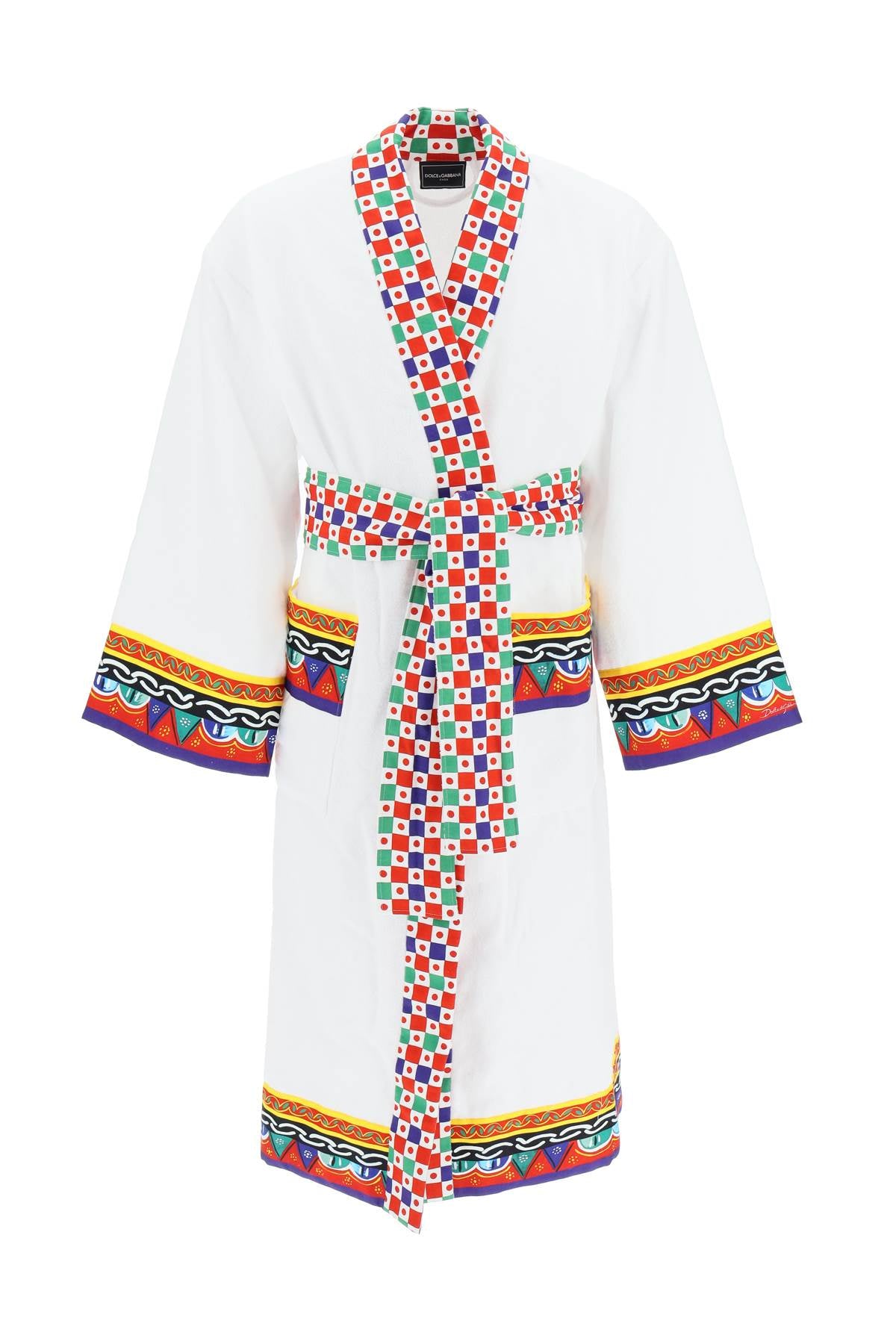 DOLCE & GABBANA Colorful Patterned Kimono Bathrobe from D&C Casa Collection