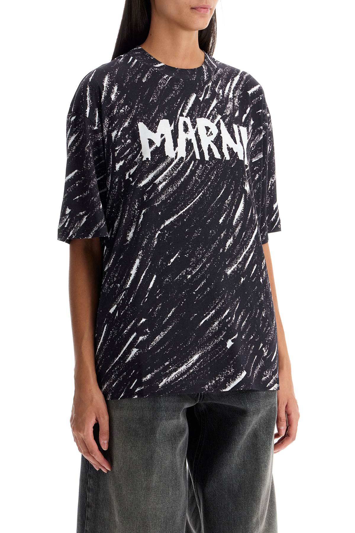 MARNI Abstract Pattern Oversized T-Shirt - Size 38