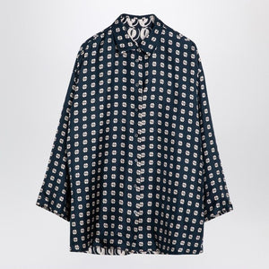 MAX MARA Reversible Patterned Silk Blouse - Size: One Size