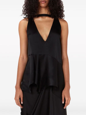 Sleek Black Sleeveless Top with Zipper Detail by JW Anderson