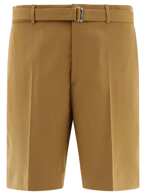 LANVIN Beige Belted Shorts for Men - SS24 Collection