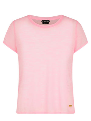 TOM FORD Feminine Pastel Round Neck T-Shirt for SS24