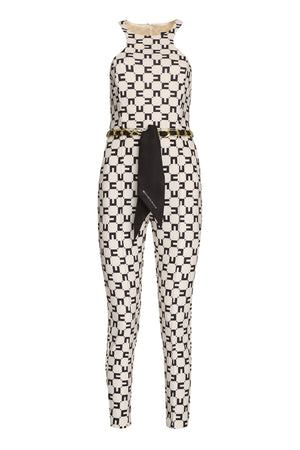 ELISABETTA FRANCHI Ivory Crepe Jumpsuit for Women