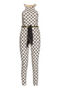 ELISABETTA FRANCHI Ivory Crepe Jumpsuit for Women