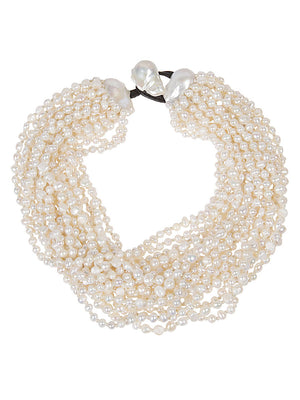 MONIES Elegant Pearl Twist Necklace