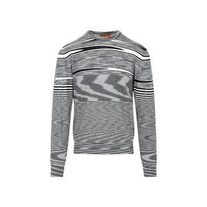 MISSONI Men's Grey Wool Knit Sweater for FW23